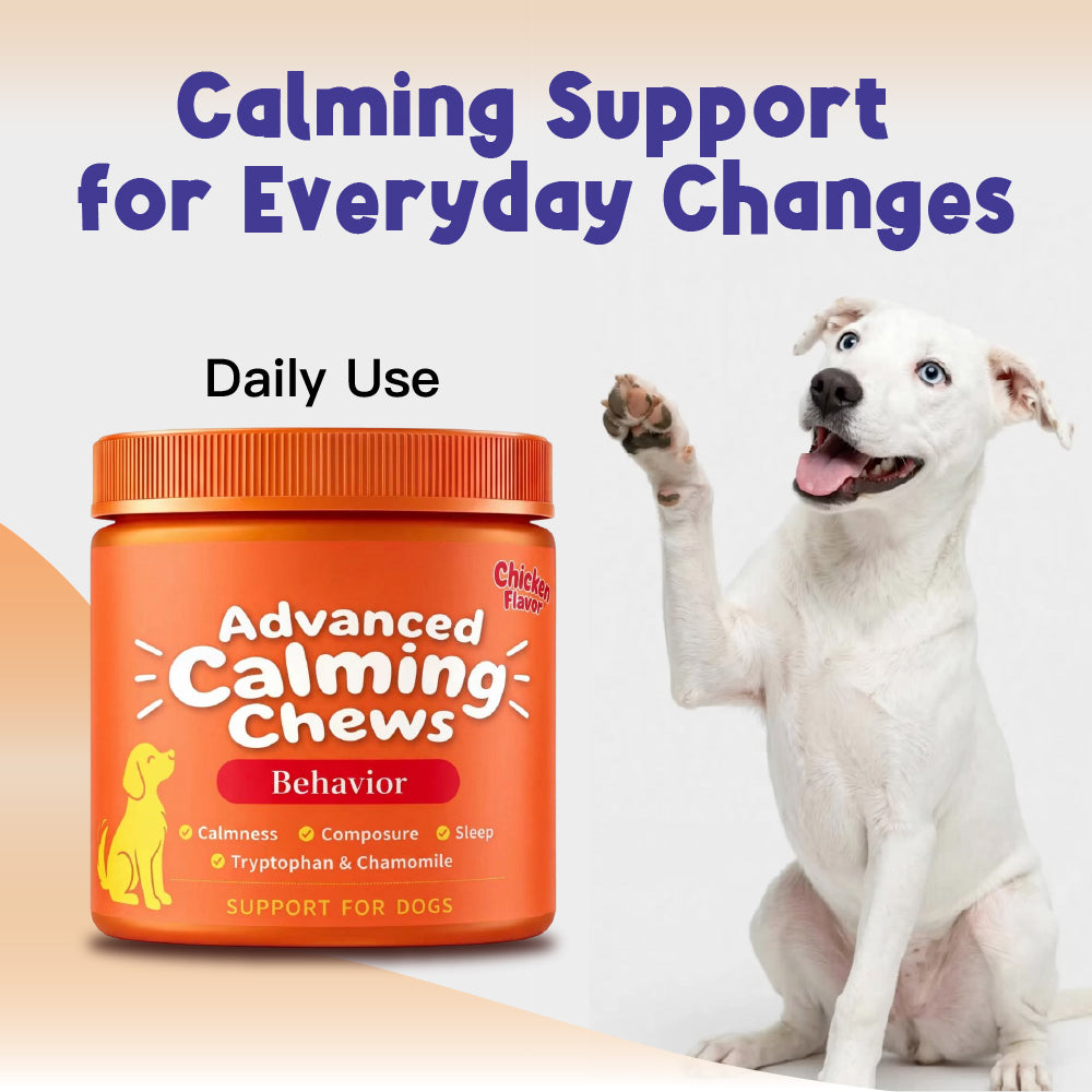 Calming Support Supports calm behavior during occasional everyday stress. Travel | Visitors | Changes in Routine 100 Soft Chews For Dogs