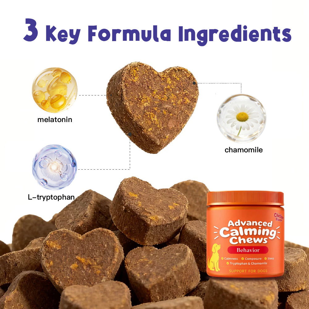 Calming Support Supports calm behavior during occasional everyday stress. Travel | Visitors | Changes in Routine 100 Soft Chews For Dogs